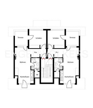 Entwurfsplan 5. Obergeschoss - 2 WE - 