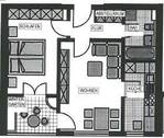 Standardgrundriss - 2 Zimmer Etagenwohnung zur Miete in Leipzig