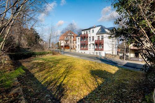 Ansicht Süd-West - Ideal für ein MFH-Bebauung! Attraktives Baugrundstück in Dresden-Plauen.