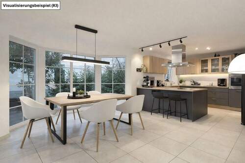 EG offene Wohnküche Beispiel - 6 Zimmer Einfamilienhaus in Leichlingen