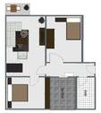 Grundriss - 3 Zimmer Etagenwohnung zur Miete in Sangerhausen