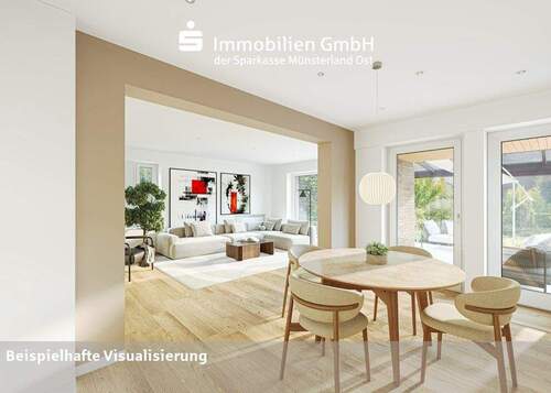 Wohn-/Essbereich - 4 Zimmer Doppelhaushälfte in Warendorf