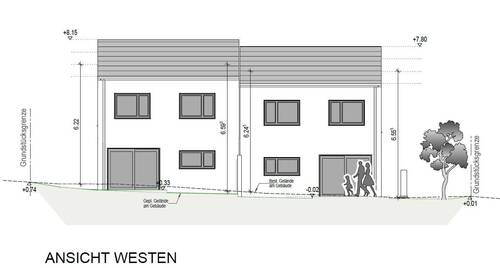Ansicht Westen - Doppelhaushälfte mit 120,00 m² in Regensburg zum Kaufen