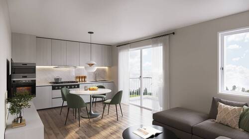 Wohnzimmer mit Küche 2-Zimmerwohnung Nr. 2-6-10 - Etagenwohnung mit 84,70 m² in Kulmbach zum Kaufen