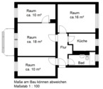 Grundriss - 4 Zimmer Etagenwohnung in Halle (Saale)