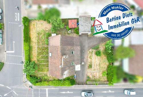Draufsicht - DIETZ: Abrissgrundstück in beliebter Lage von Seligenstadt!