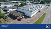 vordere Gesamtansicht - Produktions- Lagerhalle mit Bürogebäude z.Zt. solide vermietet !