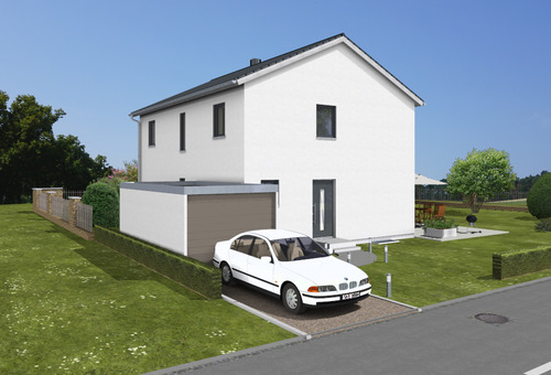 Eingang am Giebel - 7 Zimmer Einfamilienhaus in Postbauer-Heng