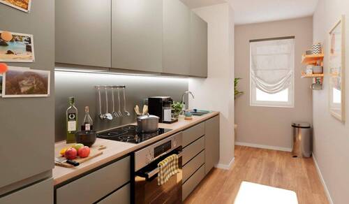 Die separate Küche lädt zum gemeinsamen Kochen ein - Eigentumswohnung mit Terrasse für entspannte Momente