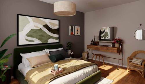 Helles und komfortables Schlafzimmer - 3 Zimmer Etagenwohnung zum Kaufen in Berlin