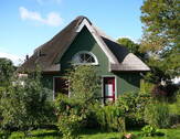Frontansicht - Haus Ferienhaus Reetdach Vorpommern-Rügen Putgarten Kap Arkona