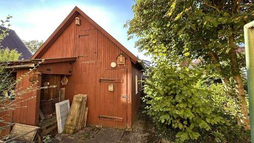 Gartenansicht 2 / Gerätehaus - Doppelhaushälfte mit 101,40 m² in Mössingen zum Kaufen