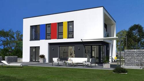 Ansicht Garten - Bauhaus-Architektur für Individualisten - klar, modern, zeitlos