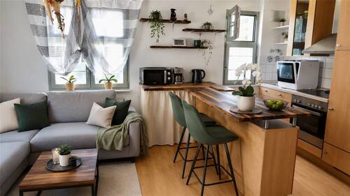 Wohn- und Essbereich - virtually staged - 