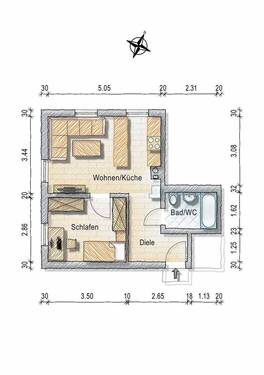 2,5-Zimmer-Wohnung - 