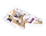 Wohnungsgrundriss visualisiert - 
