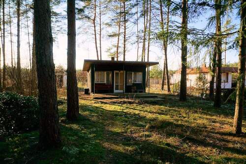 Blick zum Bungalow (2).JPG - Ein Freizeitgrundstück im Wald bei Beelitz