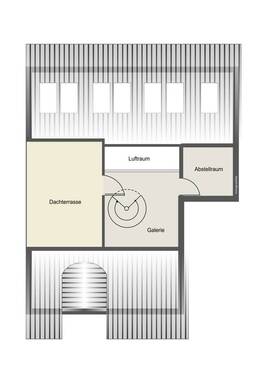 Galerie mit Dachterrasse - 