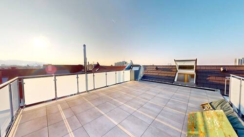Dachterrasse Ansicht 2 - Erstbezug Neub-Attika-Traumwhg. mit Dachterrasse und Traumaussicht sowie Lift in FR-Stühlinger