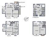 Skize Grundrisse 4 Etagen - 