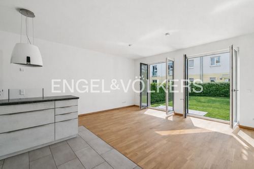 Wohnküche und Zugang zum Garten - Etagenwohnung mit 66,00 m&sup2; in Berlin zum Kaufen