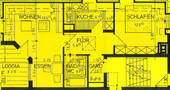 Grundriss - 2 Zimmer Etagenwohnung in Waiblingen