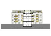 Ansicht von Westen & Schnitt d. Bauteil Oleander - 
