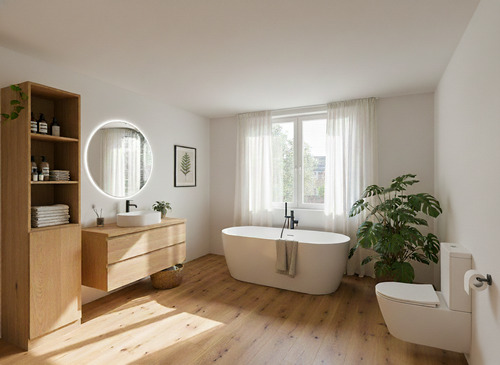 Unverbindliche Visualisierung - Offenes Wohnkonzept mit Süd-Balkon im Erstbezug