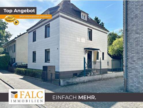 Seitenansicht - Grundstück mit Bestandsgebäude in Düsseldorf - Hassels