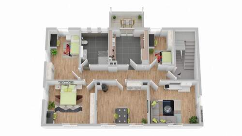 1. Obergeschoss 3D - 