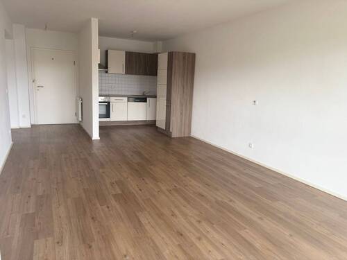 Wohnzimmer mit Küche - 2 Zimmer Etagenwohnung zum Kaufen in Vohenstrauss