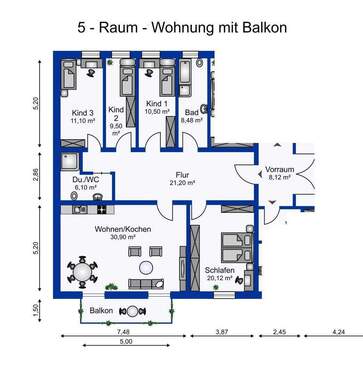 Bild 4 - Etagenwohnung mit 121,00 m&sup2; in Limbach zum Kaufen