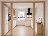 Einbauküche - Exklusiv sanierte 3-Zimmer-Küche-Bad-Wohnung mit großer Terrasse, und hochwertiger Ausstattung