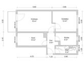 Grundriss - Etagenwohnung mit 60,00 m² in Zwickau zur Miete