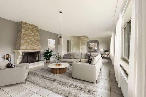 Wohnzimmer eingerichtet - 