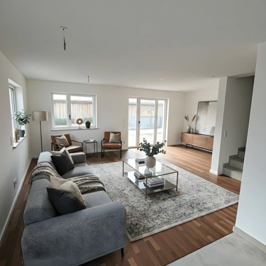 Wohnzimmer - Neue Doppelhaushälfte zum Wohlfühlen