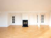 Wohnzimmer Ansicht Kamin - 3 Zimmer Etagenwohnung in Düsseldorf