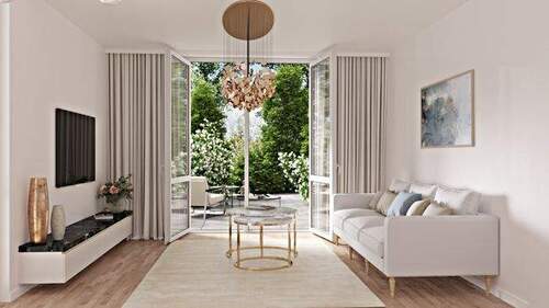 Offener Wohnbereich - 5 Zimmer Reihenendhaus in München