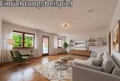 Wohnzimmer mit Balkonzugang - 