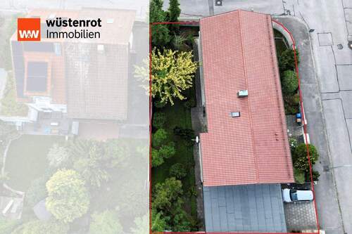 Luftaufnahme - Attraktives 4-Familienhaus mit Entwicklungspotenzial in gefragter Lage