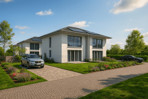 Außenansicht Doppelhäuser - Reihenmittelhaus mit 117,10 m² in Rostock zum Kaufen