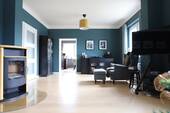Wohnzimmer mit Kaminofen - 