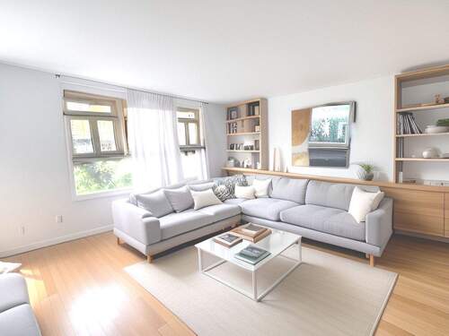 Wohnbereich mit KI eingerichtet - Neusanierte 4-Zimmerwohnung bei Remseck-Hochdorf