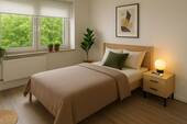 Schlafzimmer-Einrichtungsvorschlag (visualisiert) - 3 Zimmer Etagenwohnung zur Miete in Chemnitz