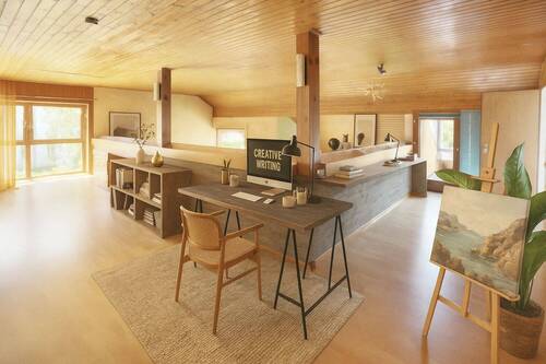 Galerie OG - mögliche Möblierung - 