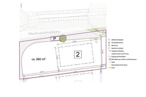Lageplan Grundstück 2 - 