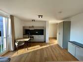 Wohnbereich - Ab sofort! Helle, möblierte 1-Zimmer-Wohnung mit Balkon!