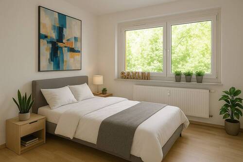 Schlafzimmer (Einrichtungsbeispiel) - 2 Zimmer Etagenwohnung in Chemnitz
