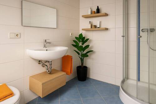 Bad mit Dusche (Einrichtungsbeispiel) - 