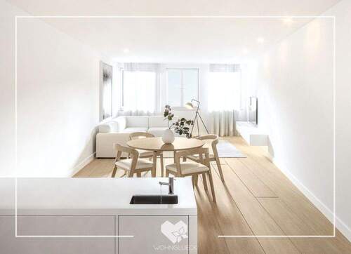  toller Wohnbereich mit Esszimmer - Etagenwohnung mit 75,40 m² in Moosburg an der Isar zum Kaufen